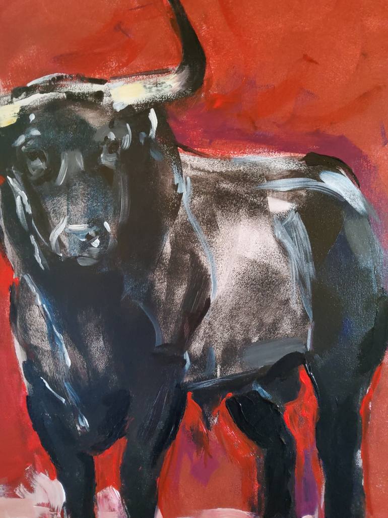 Original Figurative Animal Painting by marina del pozo