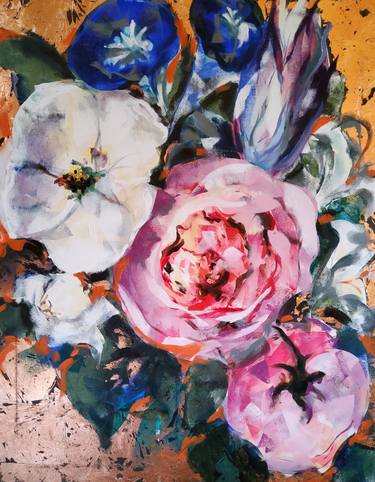 Original Floral Paintings by marina del pozo