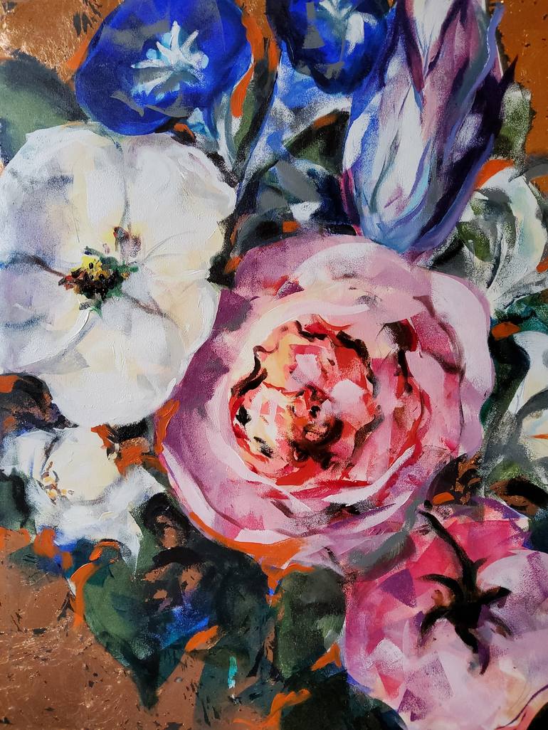 Original Floral Painting by marina del pozo