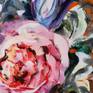 The baroque style of painting flowers,sumptuous and tactile.