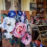 The baroque style of painting flowers,sumptuous and tactile.