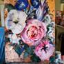 The baroque style of painting flowers,sumptuous and tactile.
