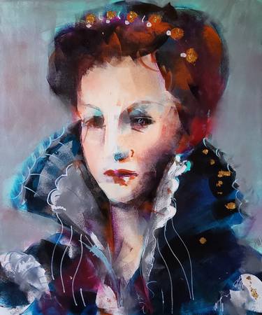 Original Figurative Women Paintings by marina del pozo