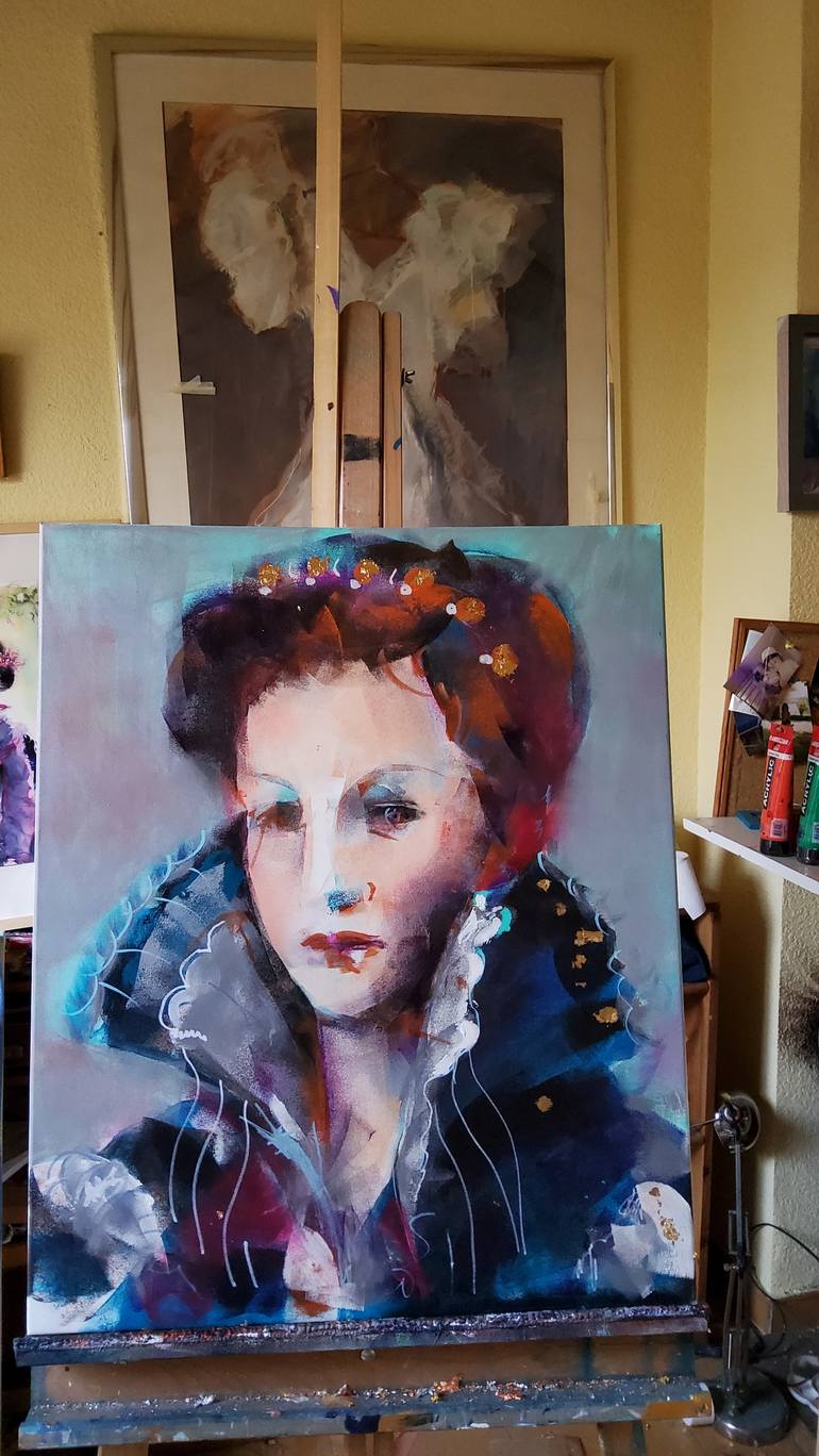 Original Figurative Women Painting by Marina Del Pozo