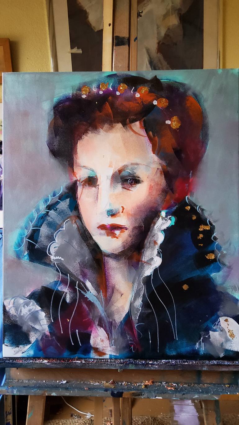 Original Figurative Women Painting by Marina Del Pozo