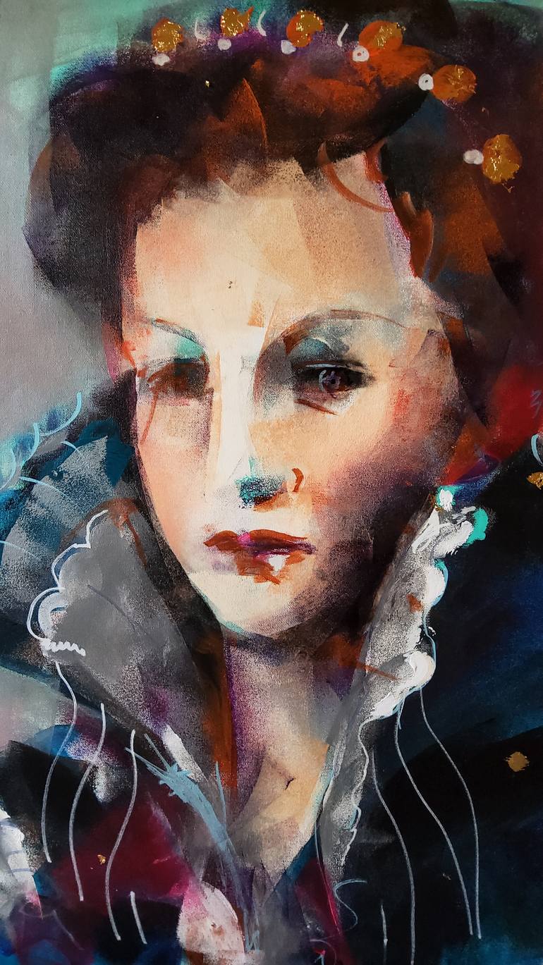 Original Figurative Women Painting by Marina Del Pozo