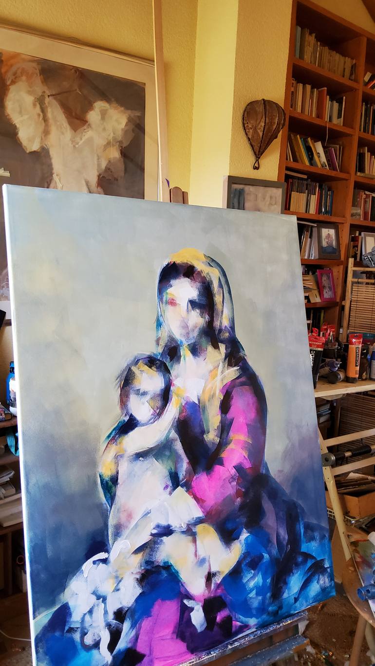 Original Figurative Women Painting by Marina Del Pozo