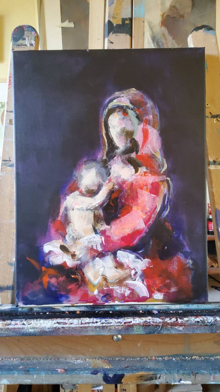 Original Figurative Women Painting by marina del pozo