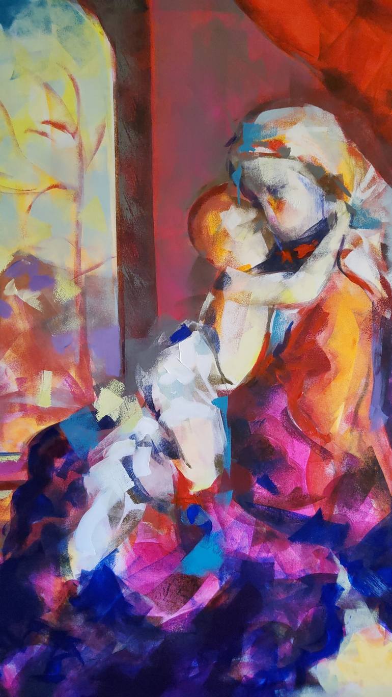 Original Figurative Women Painting by marina del pozo