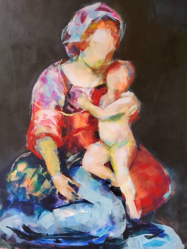 Original Figurative Women Painting by Marina Del Pozo