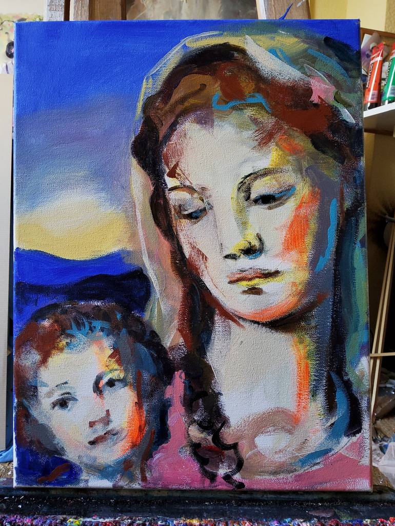 Original Figurative Women Painting by marina del pozo