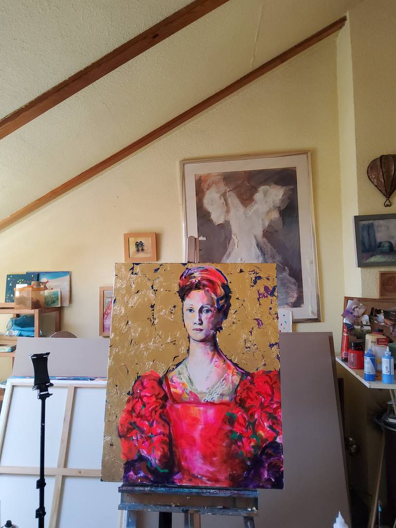 Original Figurative Women Painting by Marina Del Pozo