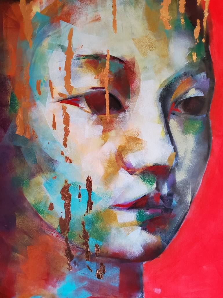 Original Figurative People Painting by marina del pozo