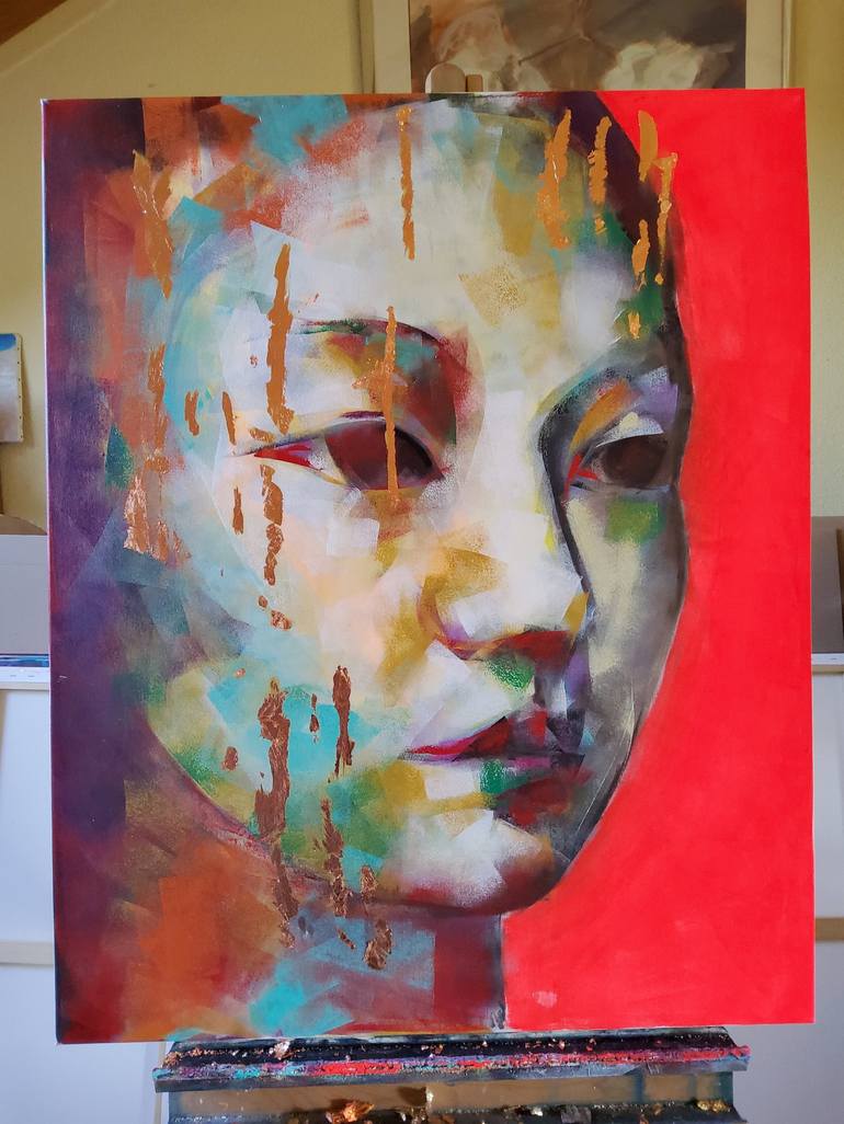 Original Figurative People Painting by marina del pozo