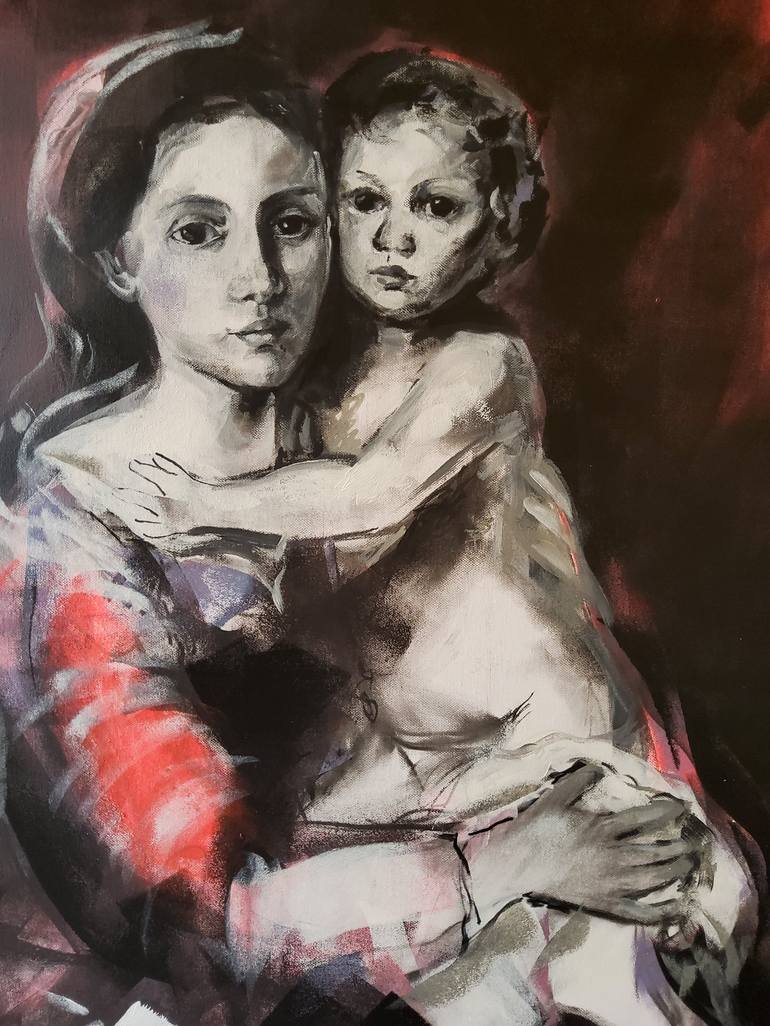 Original Figurative Women Painting by marina del pozo