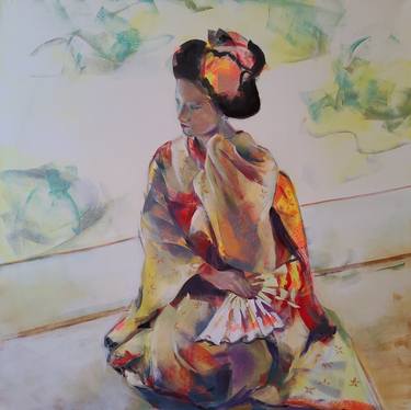 Print of Impressionism Women Paintings by marina del pozo