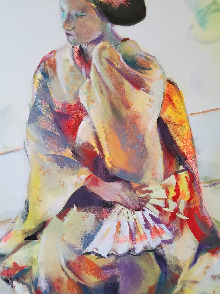 Original Impressionism Women Painting by Marina Del Pozo