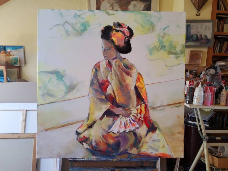 Original Impressionism Women Painting by Marina Del Pozo