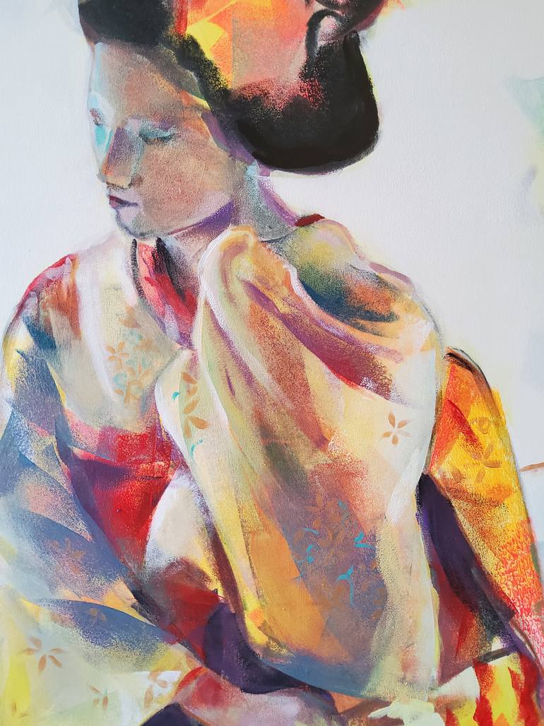 Original Impressionism Women Painting by Marina Del Pozo
