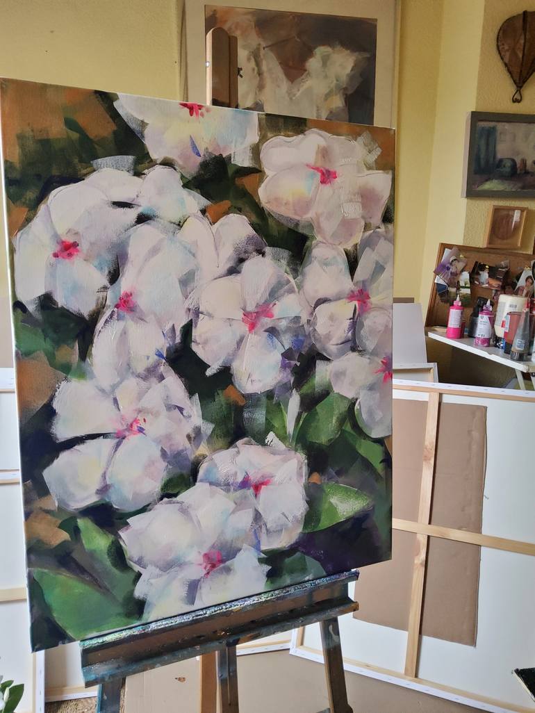 Original Floral Painting by marina del pozo
