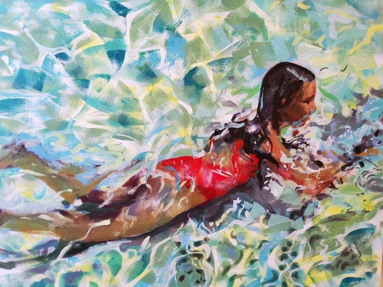 Original Water Painting by marina del pozo