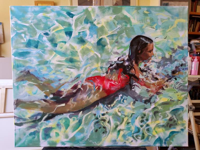 Original Figurative Water Painting by Marina Del Pozo