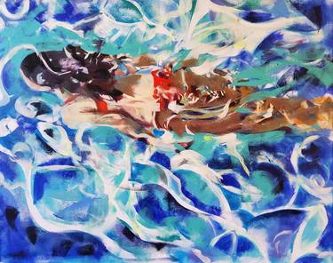 Print of Water Paintings by marina del pozo