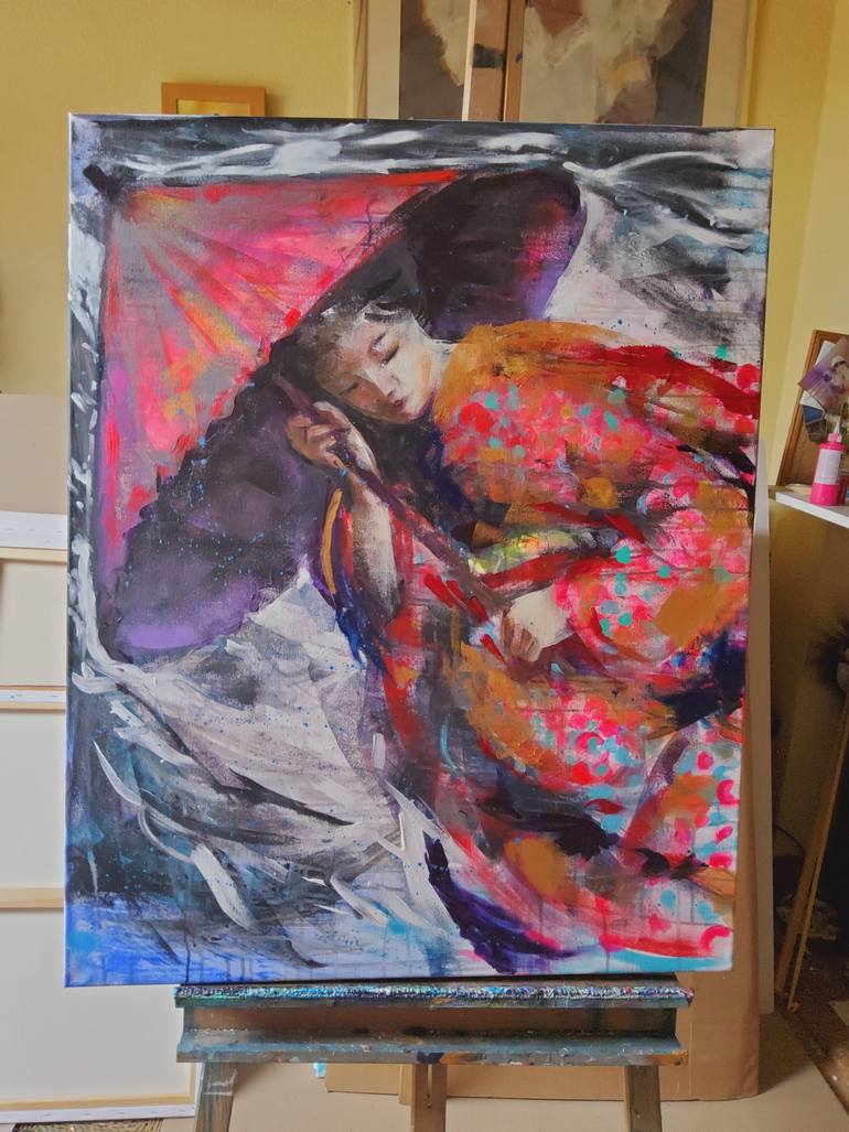 Original Figurative Women Painting by Marina Del Pozo