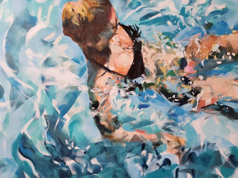 Original Modern Water Painting by marina del pozo