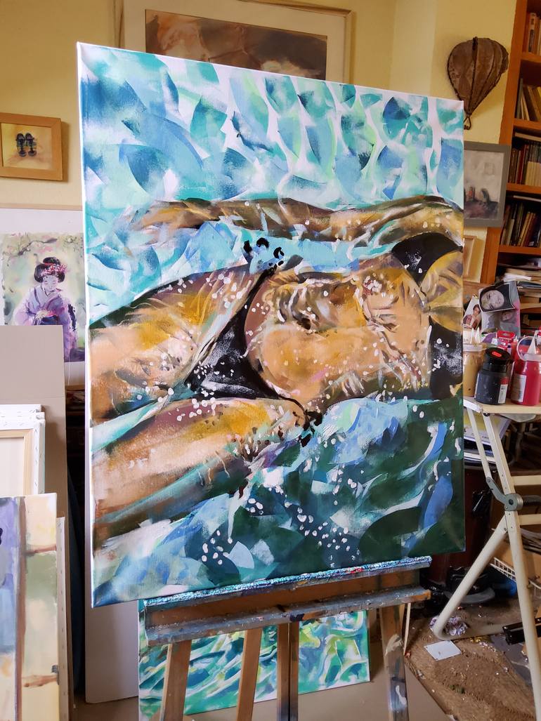 Original Figurative Water Painting by Marina Del Pozo