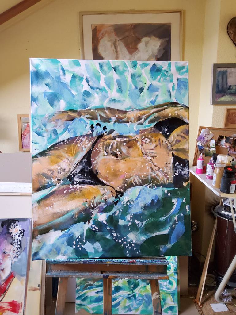 Original Figurative Water Painting by Marina Del Pozo