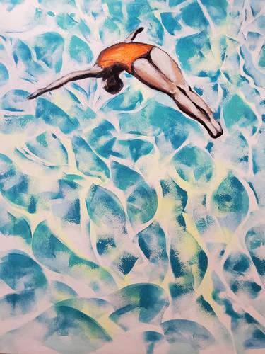 Original Figurative Water Paintings by marina del pozo