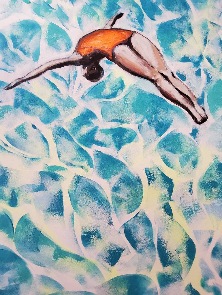 Original Figurative Water Painting by marina del pozo