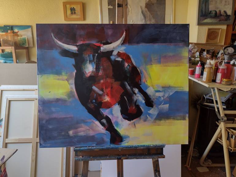 Original Expressionism Animal Painting by marina del pozo