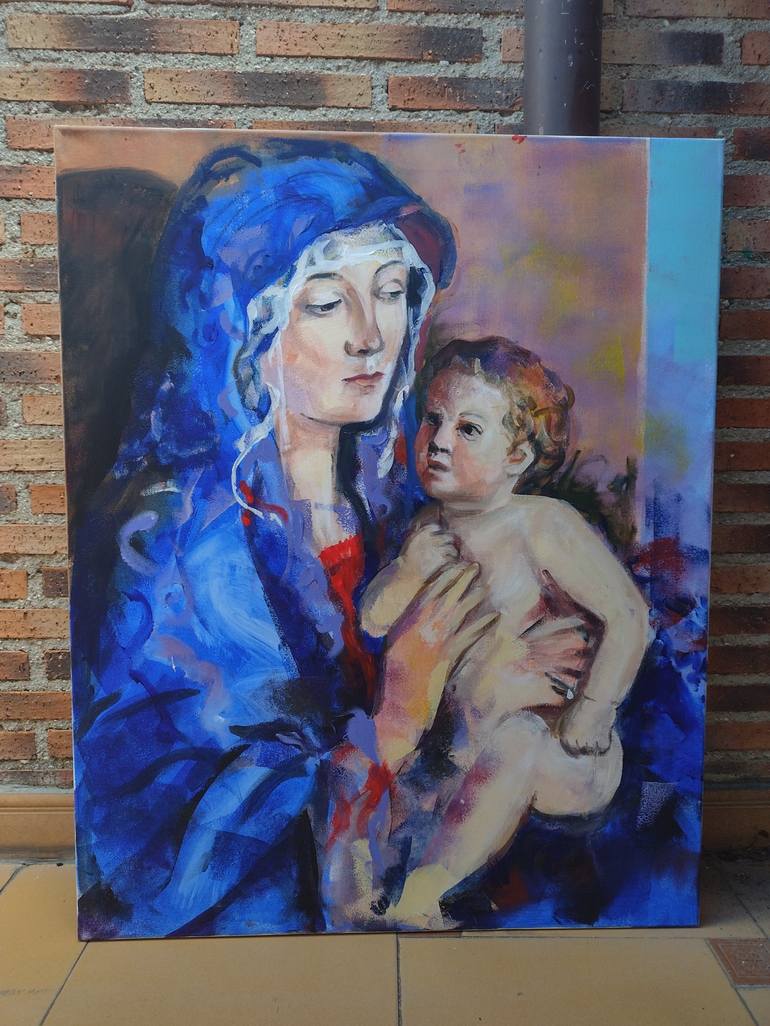 Original Figurative Women Painting by marina del pozo