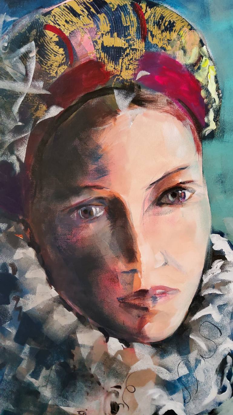 Original Figurative Portrait Painting by marina del pozo