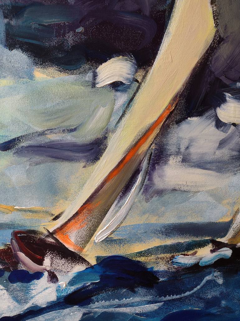 Original Figurative Seascape Painting by Marina Del Pozo