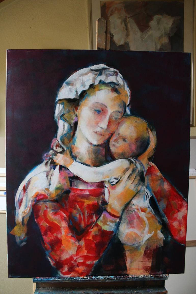 Original Portrait Painting by marina del pozo