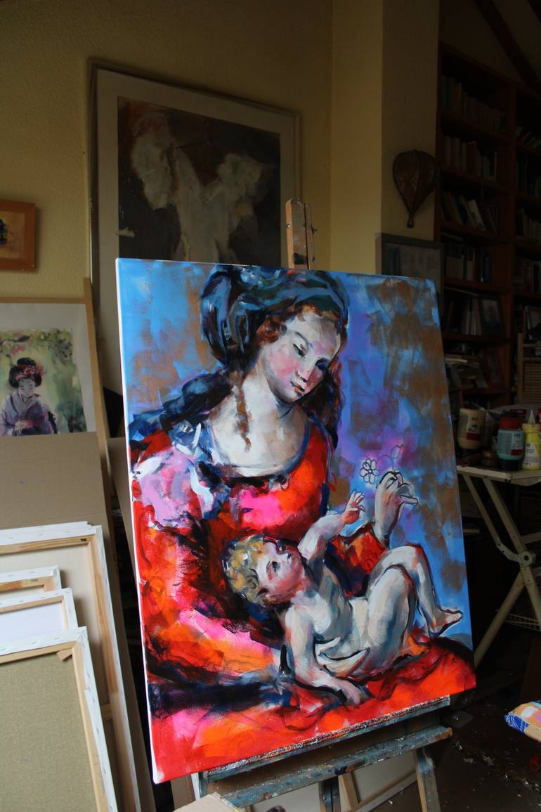 Original Figurative Portrait Painting by marina del pozo