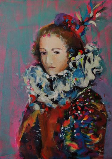 Original Figurative Portrait Paintings by marina del pozo