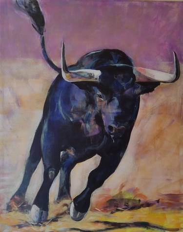 Original Figurative Animal Paintings by marina del pozo