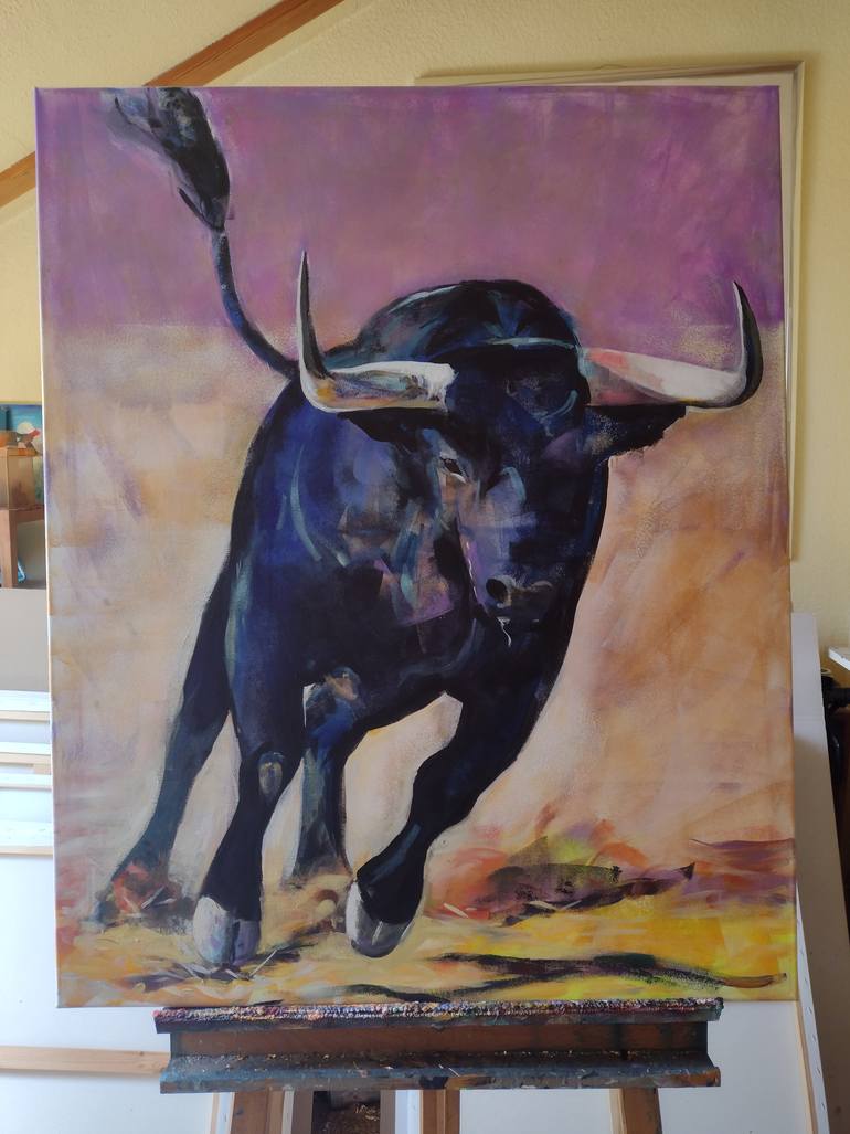 Original Figurative Animal Painting by Marina Del Pozo