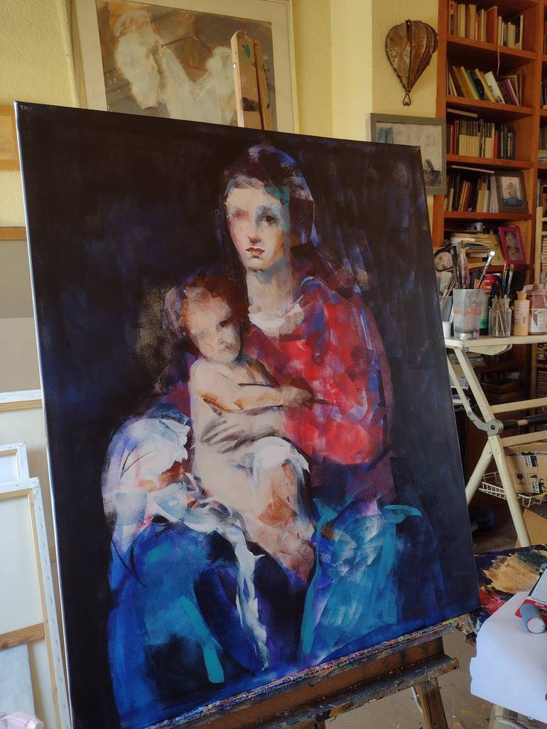 Original Figurative Portrait Painting by marina del pozo