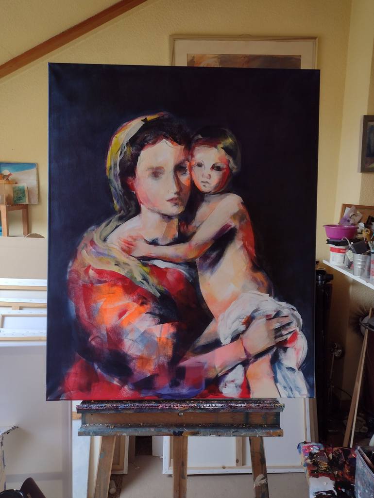 Original Figurative Portrait Painting by marina del pozo