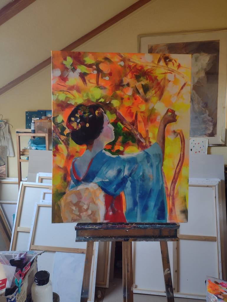 Original Figurative People Painting by Marina Del Pozo