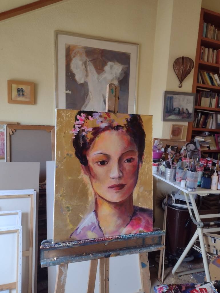 Original Figurative Portrait Painting by marina del pozo