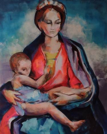 Original Figurative Women Paintings by marina del pozo