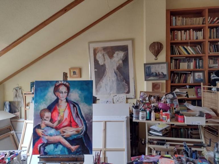 Original Figurative Women Painting by Marina Del Pozo