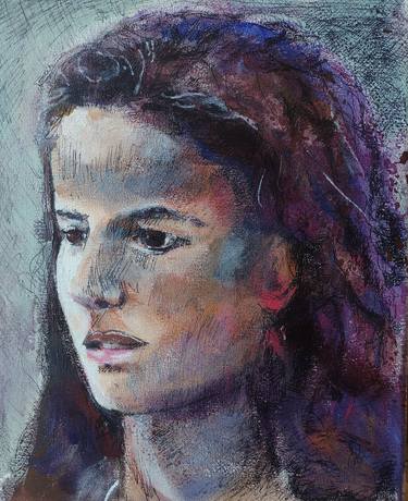 Original Figurative Portrait Paintings by marina del pozo