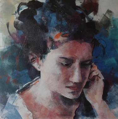 Original Figurative Women Paintings by marina del pozo